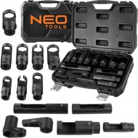 Čtrnáctidílná sada nástrčných klíčů na lambda sondy a vstřikovače NEO Tools – 11-880