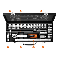 Gola sada 25 dílná 1/2'' CrV ocel NEO Tools 08-674
