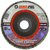 Lamelový kotouč na broušení kovu 125 mm – zrnitost P36 – MAR-POL M07970