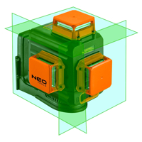 3D křížový laser se zeleným paprskem – Profi Tools 75-109