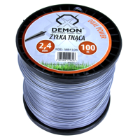 Profesionální žací struna 2,4 mm x 100 m zesílená ocelovým lankem – Demon M84106
