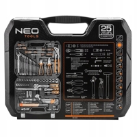 143dílná profesionální sada nářadí v kufru pro univerzální využití – NEO Tools 08-945