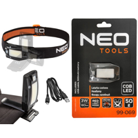 Čelovka USB nabíjecí 180 lm COB LED + pohybový senzor NEO Tools 99-069