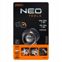 Čelovka s LED CREE XPE, zoomem, 200 lm, na 3× AAA baterie – NEO Tools 99-201