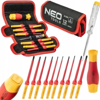 Izolovaná sada šroubovacích nástavců s rukojetí 1000 V, 12 ks – NEO Tools 01-308
