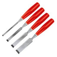 Dláta, 6-24 mm, 4 ks sada plastová rukojeť Top Tools 09A322
