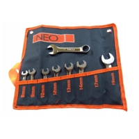 Ploché očko-vidlicové klíče 8,9,10,12,13,14,17,19 mm, krátké NEO Tools 09-791