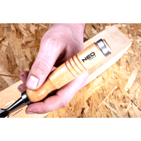Sada 4 truhlářských dlát (6, 12, 18, 24 mm) s dřevěnou rukojetí – NEO Tools 37-800