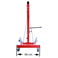 Hydraulický dílenský jeřáb 2 t s vyvažovacím balancerem 750 kg – MAR-POL M80405-1