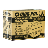 Plynový ohřívač s LCD displejem a termostatem 30 kW MAR-POL M80929