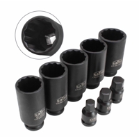 Sada nástrčných hlavic pro hnací hřídel z vysokopevně jchrom-molybdenové 1/2” 27-36 mm, Satra S-S8P