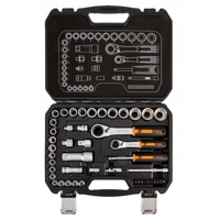 Sada nástrčných klíčů 1/4'' + 3/8'' 46 dílná NEO TOOLS 10-019