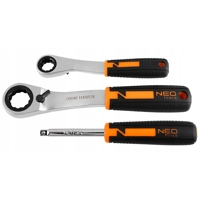 Sada nástrčných klíčů 1/4'' + 3/8'' 46 dílná NEO TOOLS 10-019