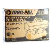 Olejové teplovzdušné topidlo 30 kW – MAR-POL M80936