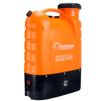 Zádový postřikovač DEMON 16 l – akumulátorový, oranžový model M80203