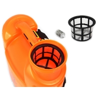 Zádový postřikovač DEMON 16 l – akumulátorový, oranžový model M80203