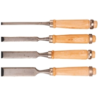Dláta, 6-24 mm, 4 ks sada dřevěná rukojeť Top Tools 09A320