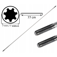 Hnací hřídel na křovinořez 7 mm 7 drážek Demon M830901